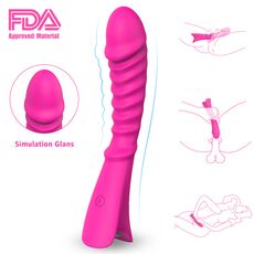 Bagheta Vibrator Elys ​Real Wave, Toyz4Lovers, 9 Vibratii, 20 cm - Roz