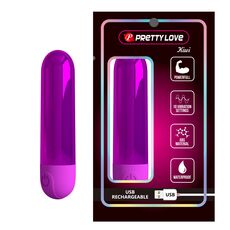 Mini vibrator bullet Kiwi Pretty Love Violet Metalizat - vedere frontala