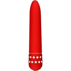 Vibrator Diamond Superbe, cu strasuri, rosu