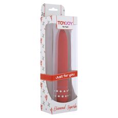 Vibrator Diamond Superbe, cu strasuri, rosu
