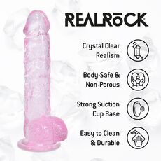 Dildo realist RealRock 12.7 cm roz