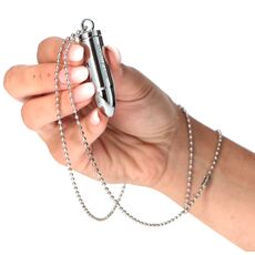 Mini Vibrator Glont cu lant, One Shot, Elys, Argintiu