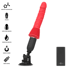 Vibrator Thrust cu Telecomanda si Funcție de incalzire - Intense Cynthia - Rosu