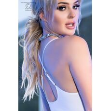Set Rochie cu Tanga Chilirose CR-4380 - Alb