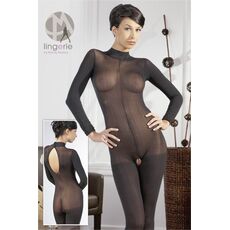 Bodystocking All  Mandy Mystery - Negru - vedere laterala