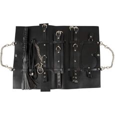 Set Bad Kitty Fetish Set, 11 piese bondage - piele neagra