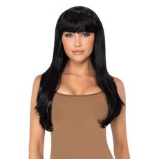 Bangin' Long Straight Wig Black - vedere frontala