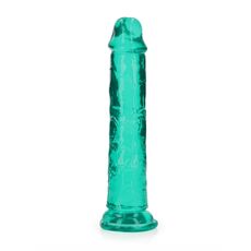 Dildo Realistice REALROCK Straight Suction Cup - Verde Transparent, 18cm