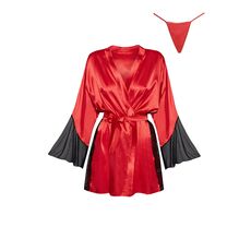 Set Peignoir Beauty Night Fashion Sara - Rosu