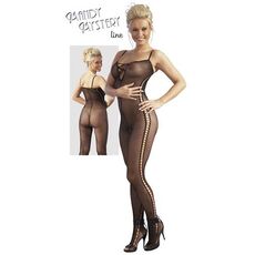 Catsuit Optic Mandy Mystery - Negru