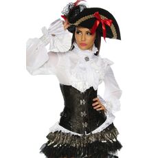 Palarie de  Pirat Erotica - Negru