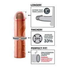 Prelungitor Penis Pipedream »Fantasy X-Tensions 1« 17,7 cm - Natural
