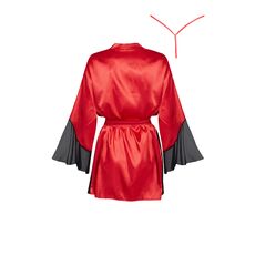 Set Peignoir Beauty Night Fashion Sara - Rosu