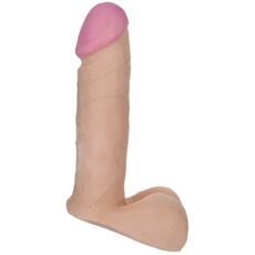 White 6" UR3 Cock Vac U Lock Penis Dildo