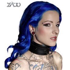 Zgarda  ZADO "Leather Collar" - Negru##
