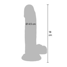 Dildo ToyJoy Clear Dildo TPE 18 cm Transparent - imagine suplimentara 2