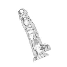 Dildo ToyJoy Clear Dildo TPE 22.5 cm Transparent - vedere spate
