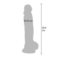 Dildo ToyJoy Clear Dildo TPE 22.5 cm Transparent - imagine suplimentara 2
