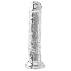 Dildo ToyJoy Clear Dong TPE 19 cm Transparent - dimensiuni si specificatii