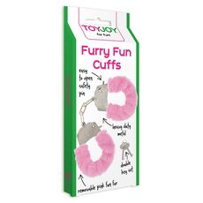 Catuse Plus ToyJoy Furry Fun Cuffs Roz - vedere spate