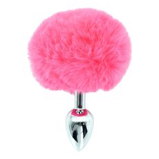 Plug Coada Iepure ToyJoy Enchanting Bunnytail Buttplug Roz - ambalaj original