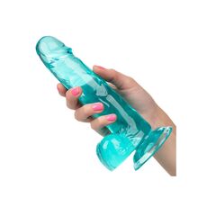 Dildo CalExotics Queen Size Dong 6 inch Albastru - dimensiuni si specificatii