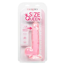 Dildo CalExotics Queen Size Dong 6 inch Roz - unghi lateral