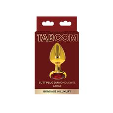 Plug Anal Taboom Butt Plug Diamond Jewel L Auriu - ambalaj original