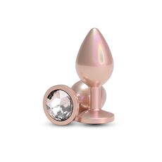Plug Anal NS Novelties Iridescent Plug Medium Roz Auriu - detalii produs