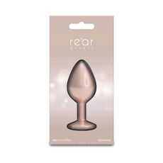 Plug Anal NS Novelties Iridescent Plug Medium Roz Auriu - ambalaj original