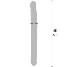 Dildo Dublu ToyJoy Get Real 45 cm - ambele capete anatomice