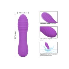 Vibrator CalExotics Bliss Ripple Violet - dimensiuni si specificatii
