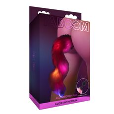 Plug Coada Unicorn LED Taboom Unicorn Tail Buttplug LED Negru - ambalaj original