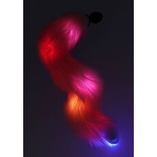 Plug Coada Unicorn LED Taboom Unicorn Tail Buttplug LED Negru - vedere spate