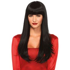 Peruca Leg Avenue Bangin Long Straight Wig Negru - detalii produs