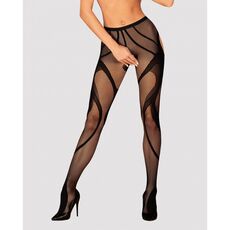 Ciorapi cu Model Obsessive S336 - Negru