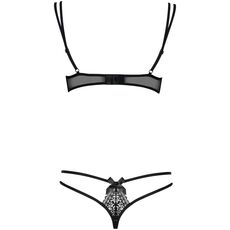 Set Lenjerie Intima Dantela Obsessive - Negru