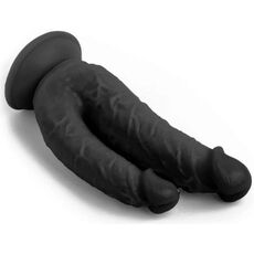 Dildo dubla penetrare VSCNOVELTY, negru, 21cm_a