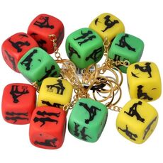 Diverty Sex - Breloc Cub Zar Rosu cu Pozitii Sexuale, 3cm