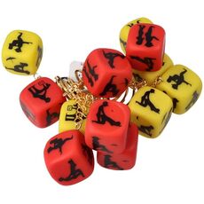 Diverty Sex - Breloc Cub Zar Rosu cu Pozitii Sexuale, 3cm