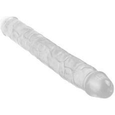 Dildo dublu VSCNOVELTY transparent, 30 cm