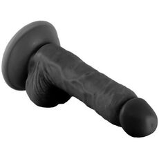 Dildo Realistic Mr Rude Compact, Negru, 18 cm