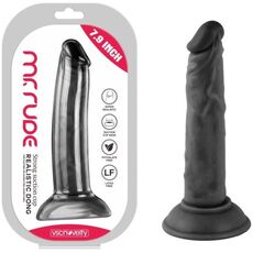 Dildo Realistic Mr Rude cu Ventuza, Negru