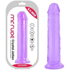 Dildo cu ventuza VSCNOVELTY jelly violet TPE 22cm 4.2cm vedere principala