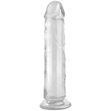 Dildo Realistic Crystal Jellies 21,6 cm, Transparent cu ventuza