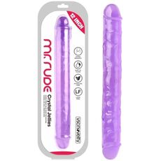 Dildo dublu VSCNOVELTY Crystal Jellies violet TPE 30.5cm doua capete vedere principala