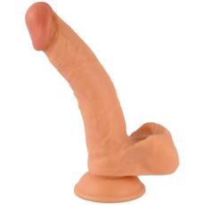 Dildo MR RUDE natural flesh 20cm gland pronuntat shaft marmorat finisaj manual
