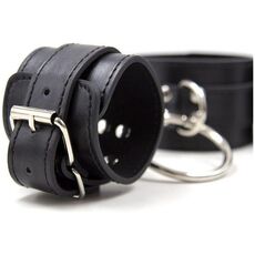 Kit de imobilizare cu catuse din piele ecologica si nailon pentru incheieturi si glezne, Toyz4Lovers