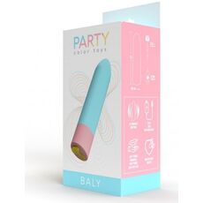 ​Vibrator Glont, Party Color Toys, reincarcabil prin USB, 10 Vibratii, 9 cm