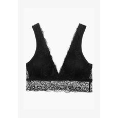 Sutien Black Limba cu decolteu in V, Bralette Ikaheka, negru